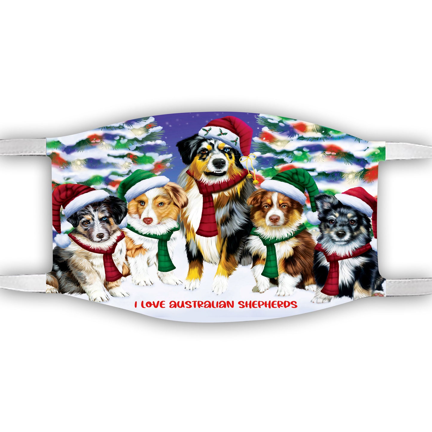 Personalized Christmas Family Portrait Face Mask