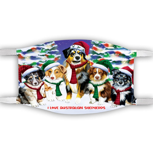 Personalized Christmas Family Portrait Face Mask