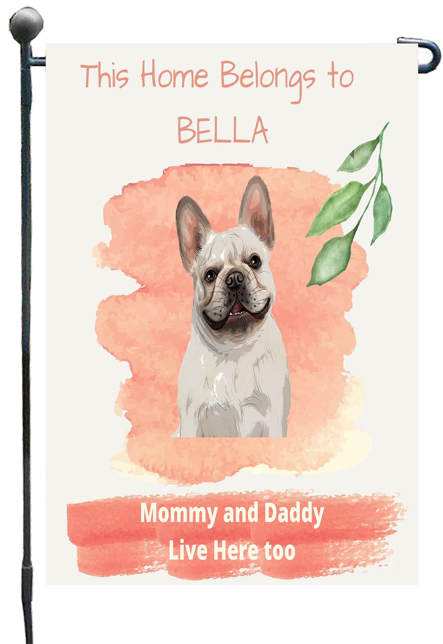 Personalized This Home Belongs To Dog Cat Pets Garden Flag