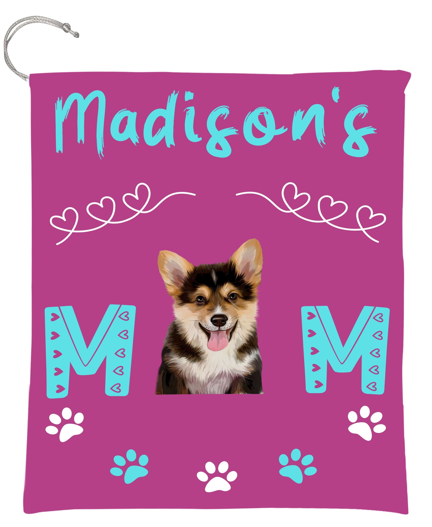Personalized Mom's Dog Cat Pets Paw Print Gift Bag