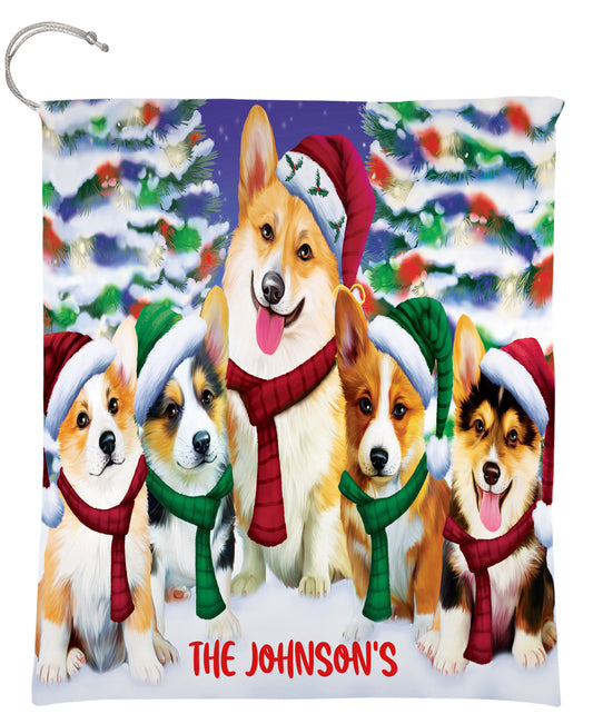 Personalized Christmas Family Portrait Gift Bag