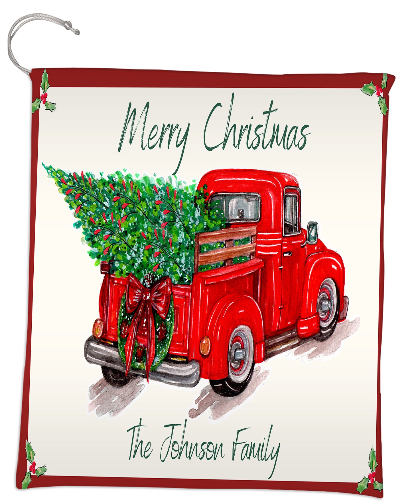 Personalized Christmas Card Gift Bag