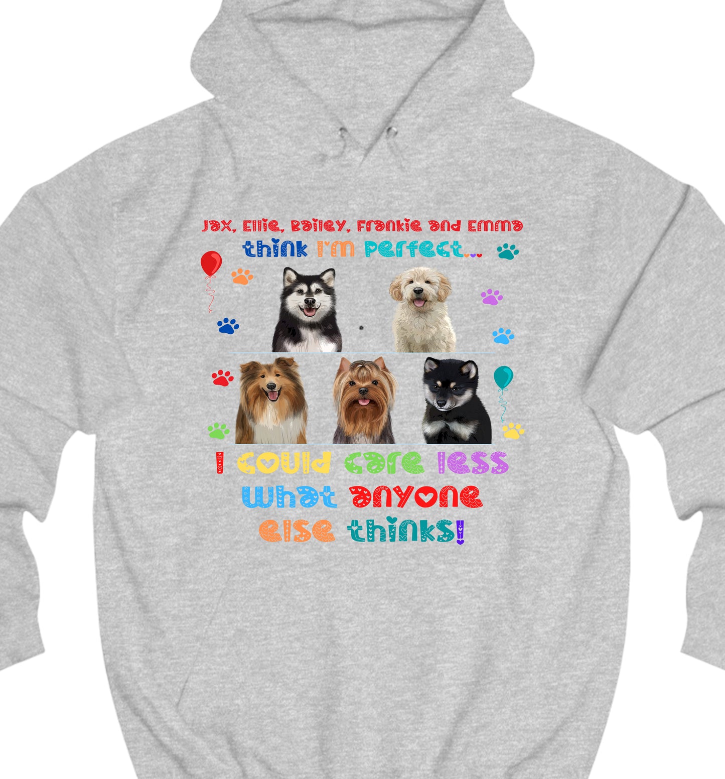 Personalized I am Perfect Images Dog Cat Pets Pullover Hoodies 1 to 5 Pets