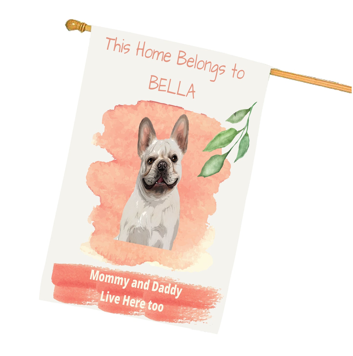 Personalized This Home Belongs To Dog Cat Pets House Flag
