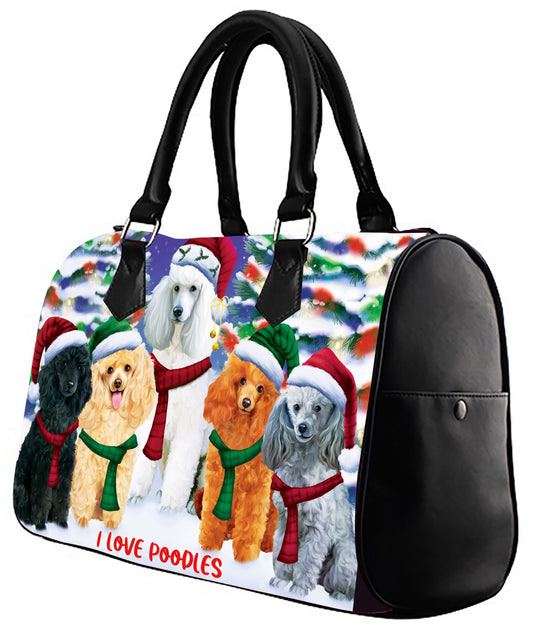 Personalized Christmas Family Portrait Boston Handbag