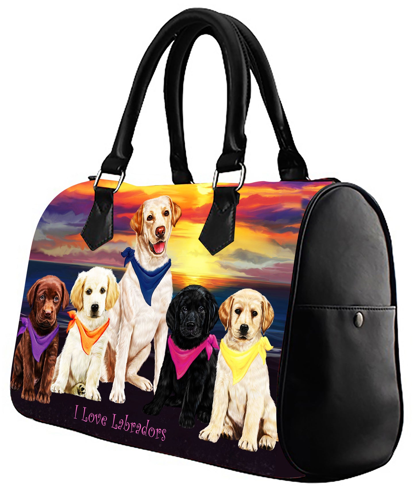 Personalized Sunset Boston Handbag