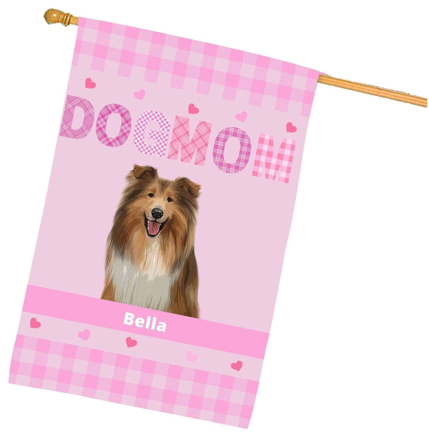 Personalized Dog MOM House Flag