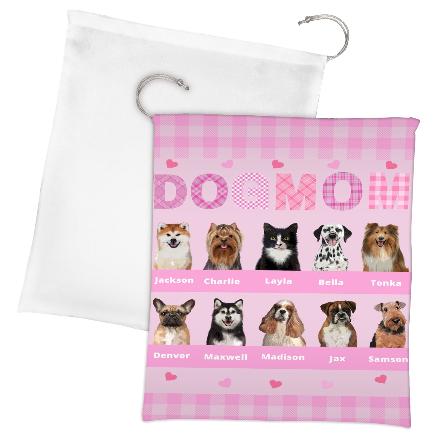 Personalized Cat Dog Pet MOM Gift Bag 1-10 Pets