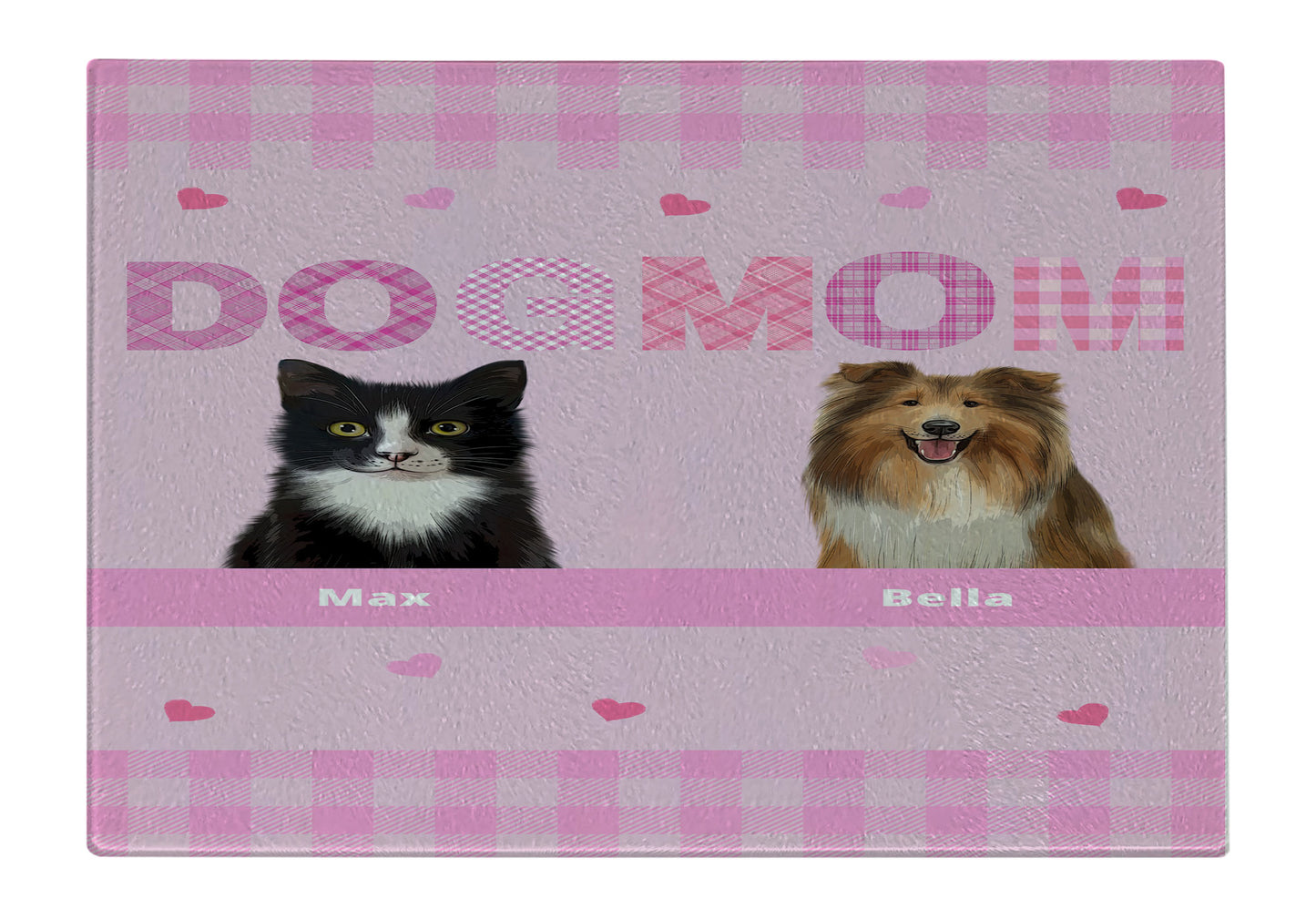 Personalized Dog MOM Cutting Board 1 to 10 Pets