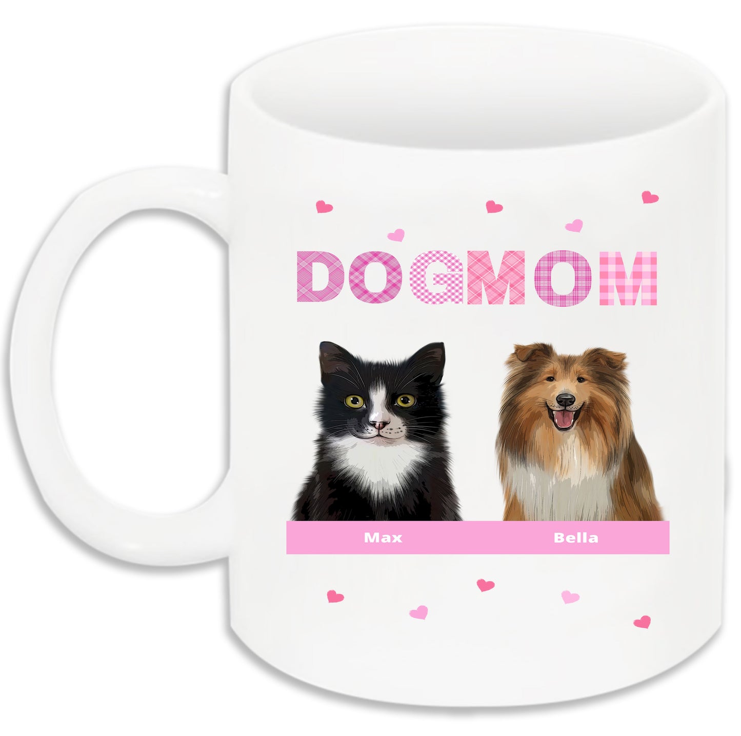 Personalized DOG MOM 11 OZ Coffee Mug 1 to 10 Pets