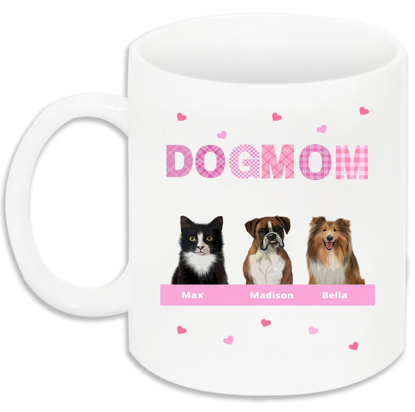 Personalized DOG MOM 11 OZ Coffee Mug 1 to 10 Pets