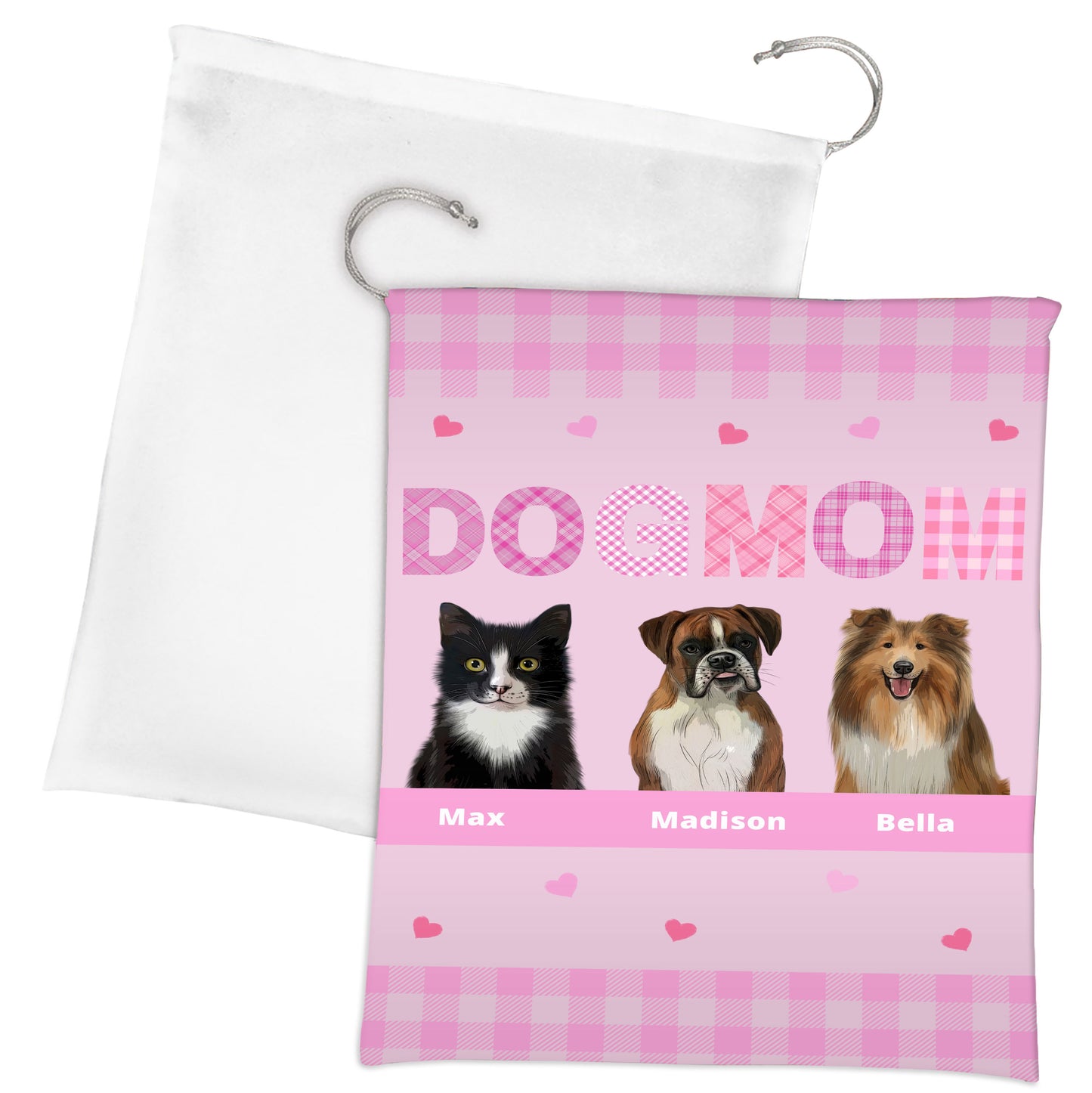 Personalized Cat Dog Pet MOM Gift Bag 1-10 Pets