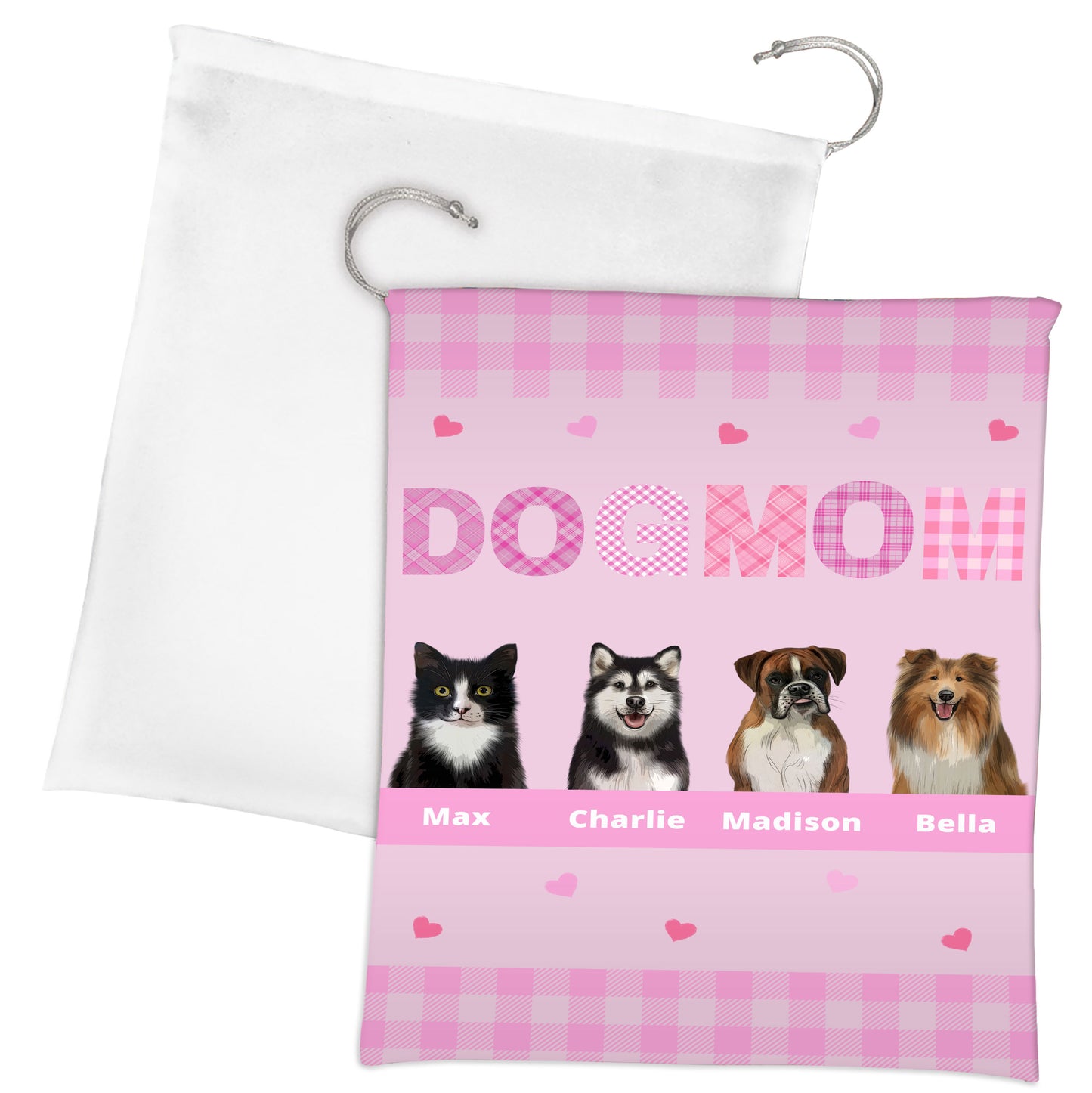 Personalized Cat Dog Pet MOM Gift Bag 1-10 Pets