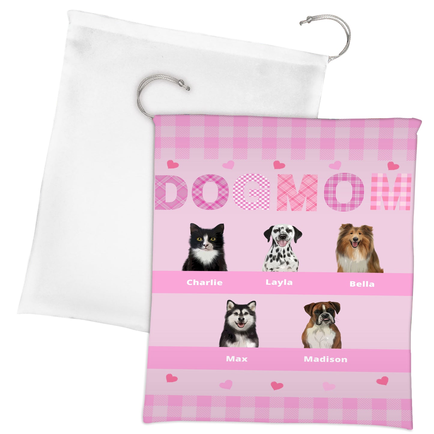 Personalized Cat Dog Pet MOM Gift Bag 1-10 Pets