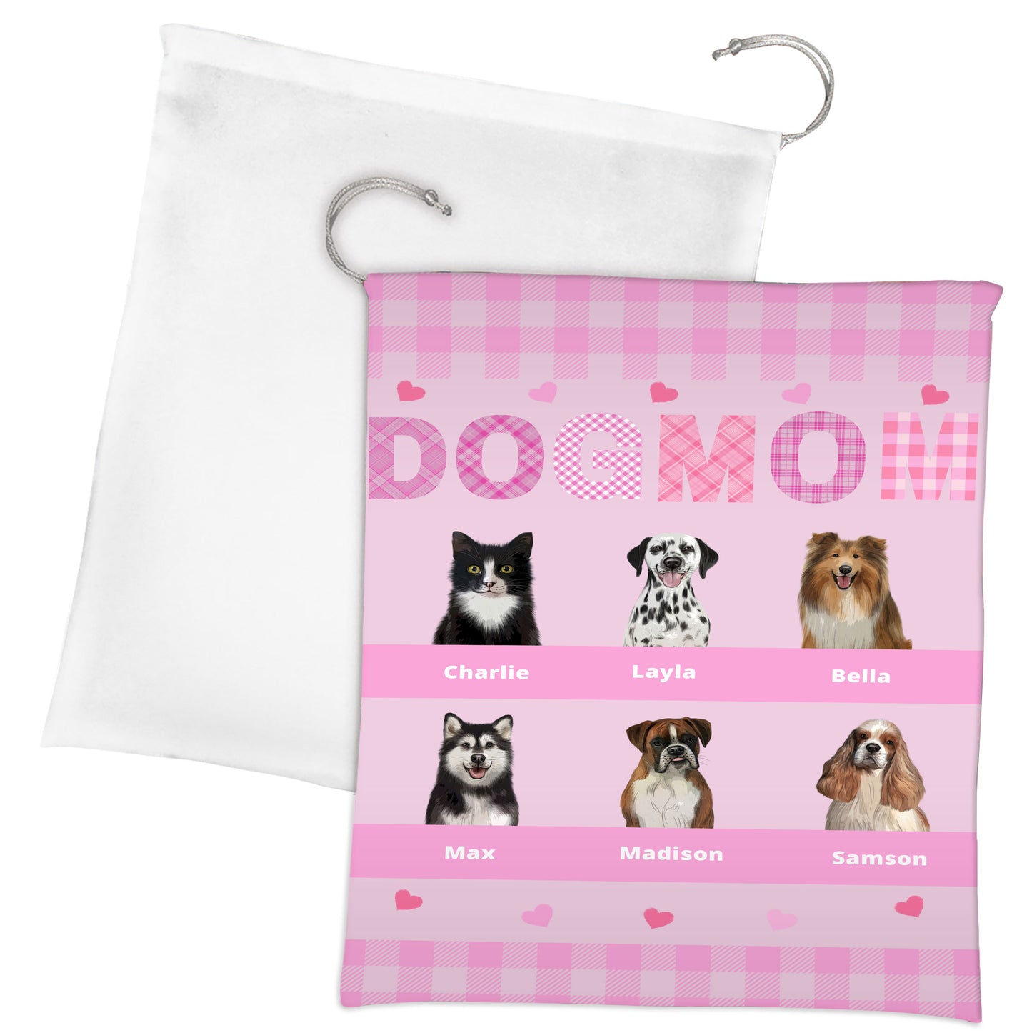 Personalized Cat Dog Pet MOM Gift Bag 1-10 Pets