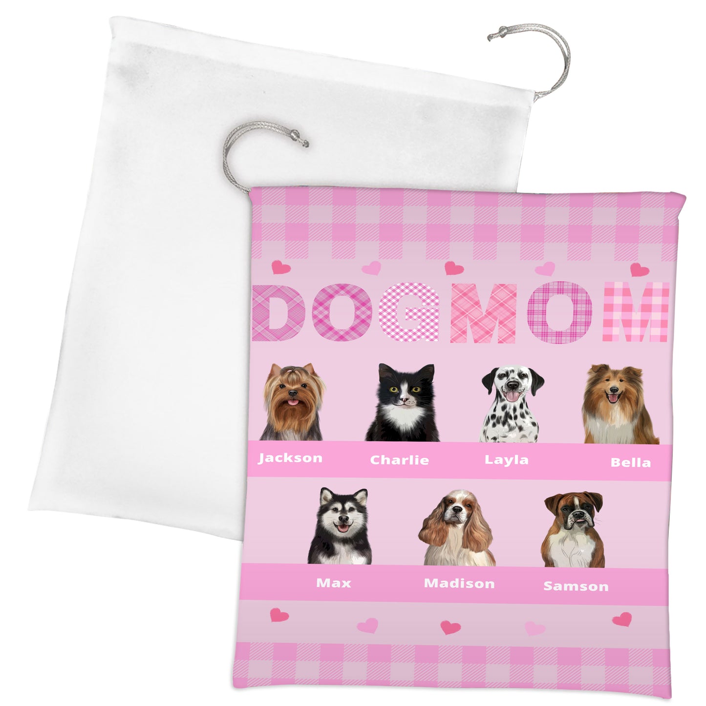Personalized Cat Dog Pet MOM Gift Bag 1-10 Pets