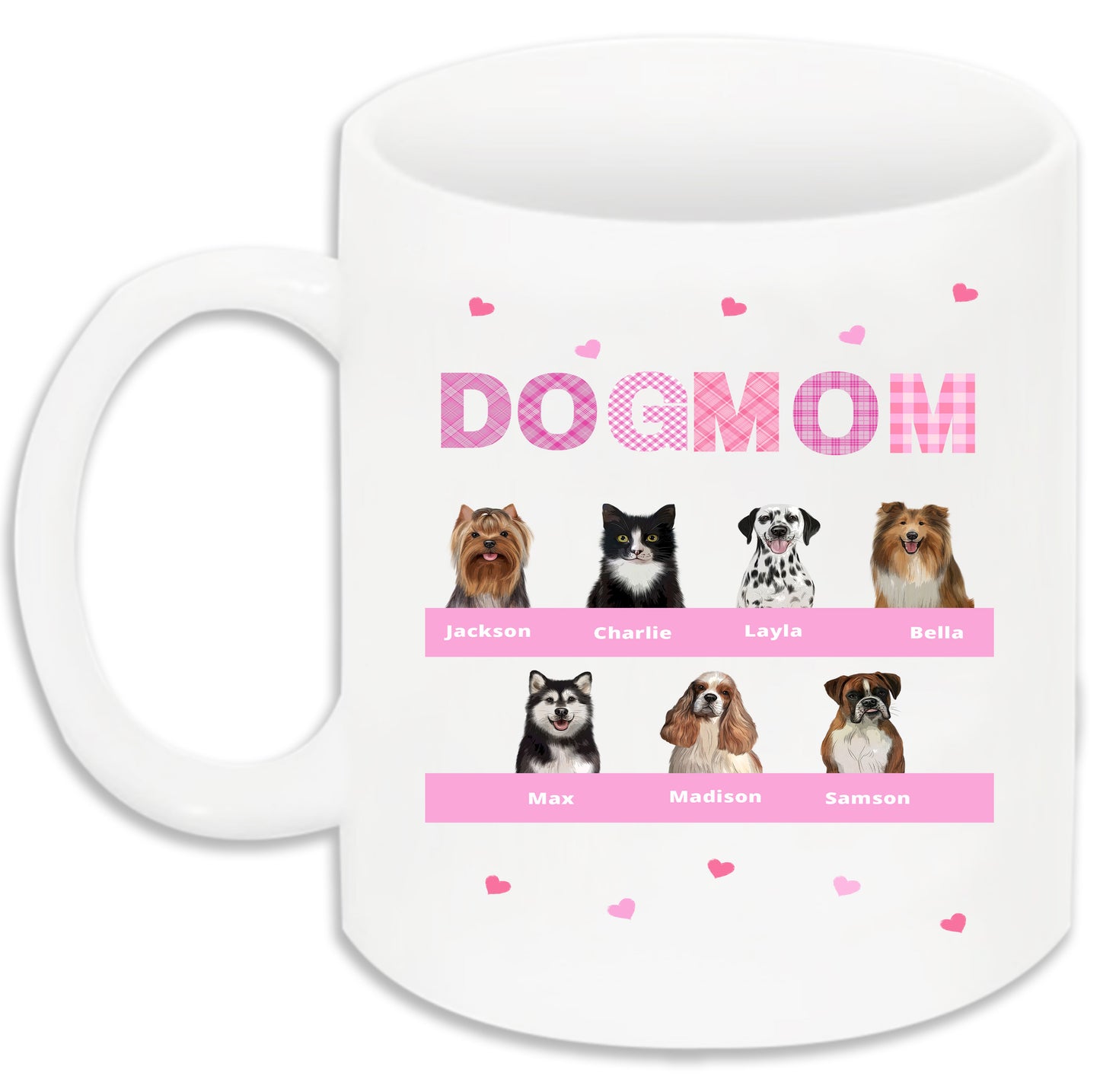 Personalized DOG MOM 11 OZ Coffee Mug 1 to 10 Pets