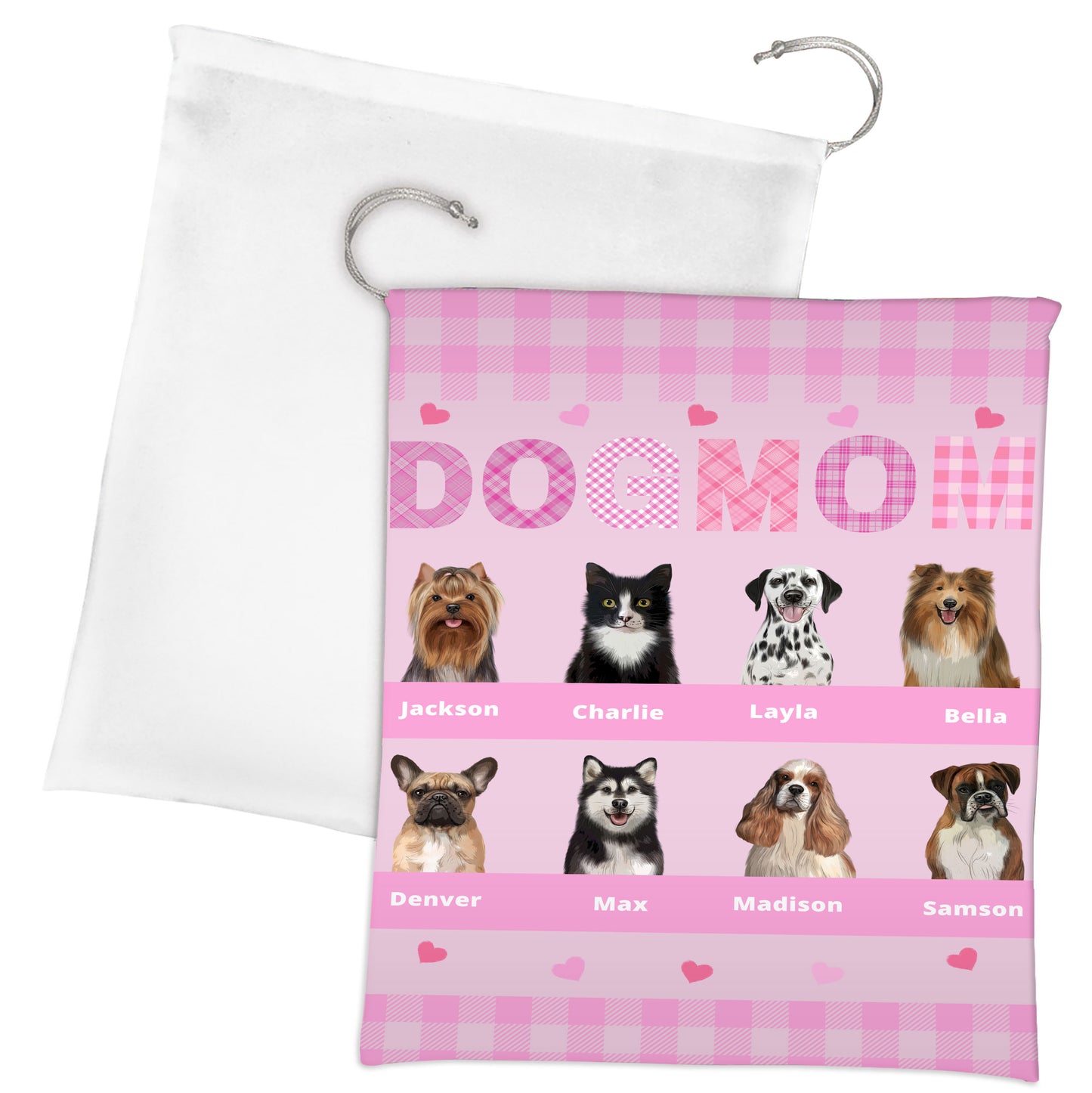 Personalized Cat Dog Pet MOM Gift Bag 1-10 Pets