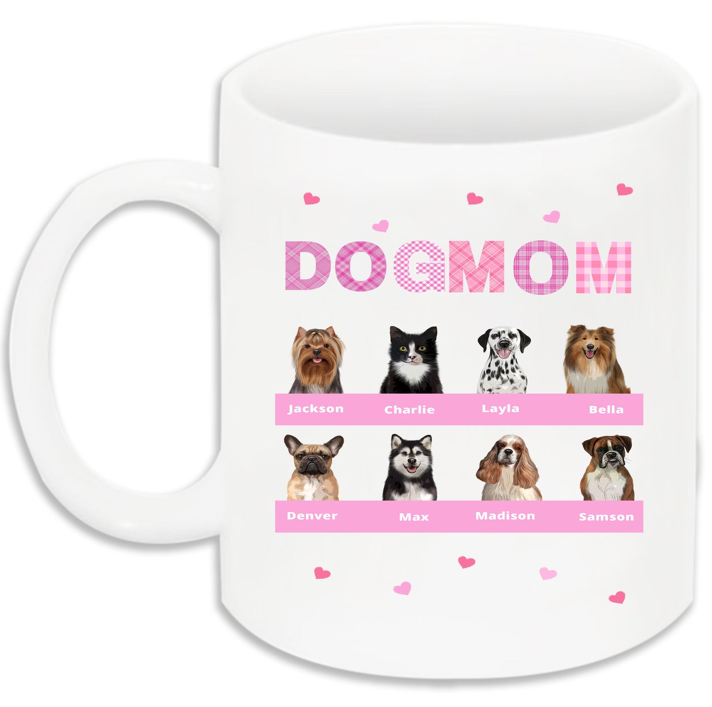 Personalized DOG MOM 11 OZ Coffee Mug 1 to 10 Pets