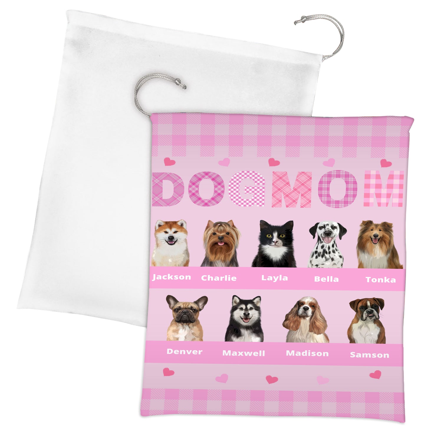 Personalized Cat Dog Pet MOM Gift Bag 1-10 Pets