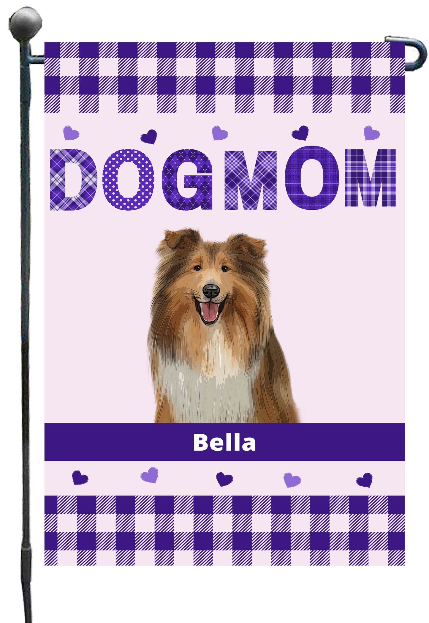 Personalized Dog Cat Pet MOM Garden Flag 1-10 pets