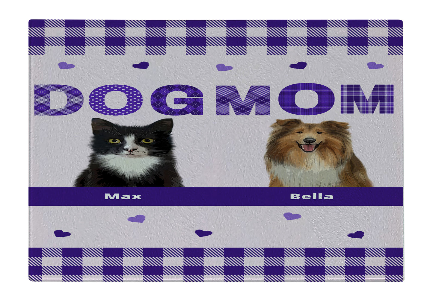 Personalized Dog MOM Cutting Board 1 to 10 Pets
