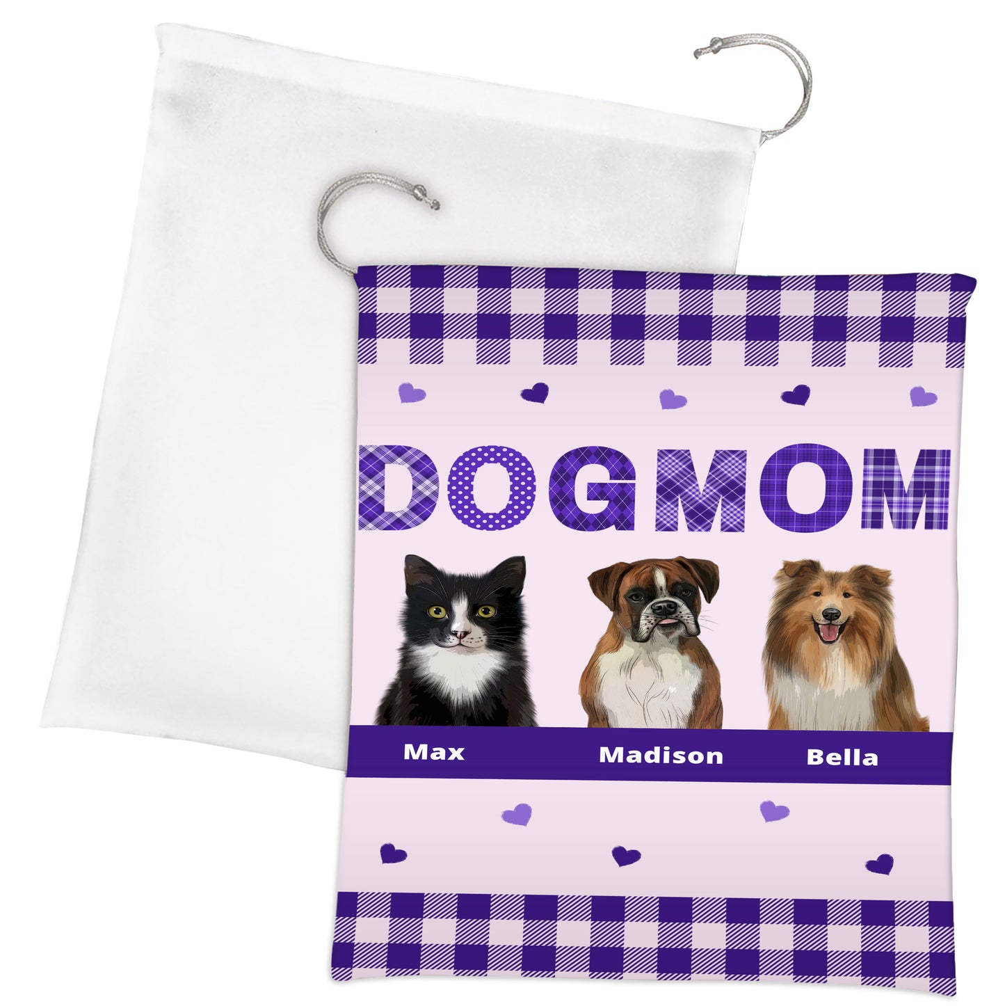 Personalized Cat Dog Pet MOM Gift Bag 1-10 Pets