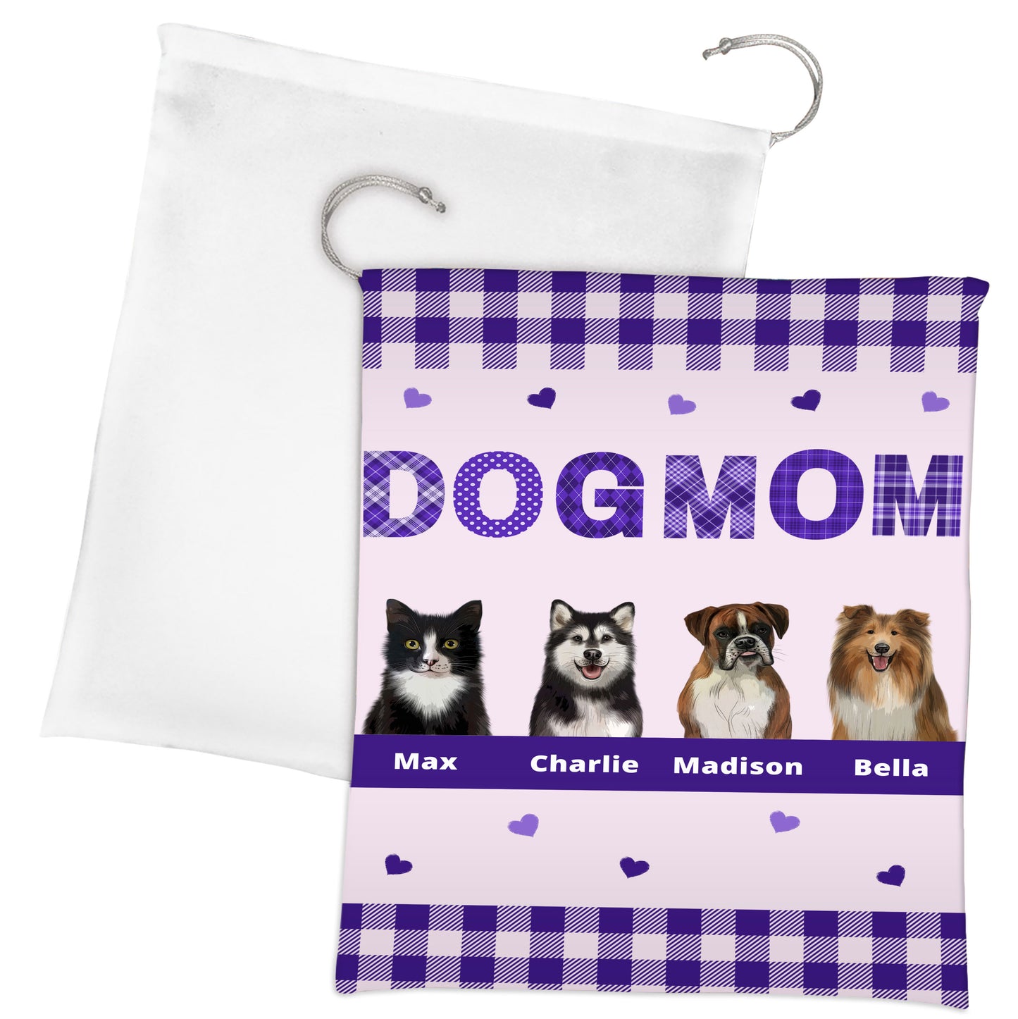 Personalized Cat Dog Pet MOM Gift Bag 1-10 Pets