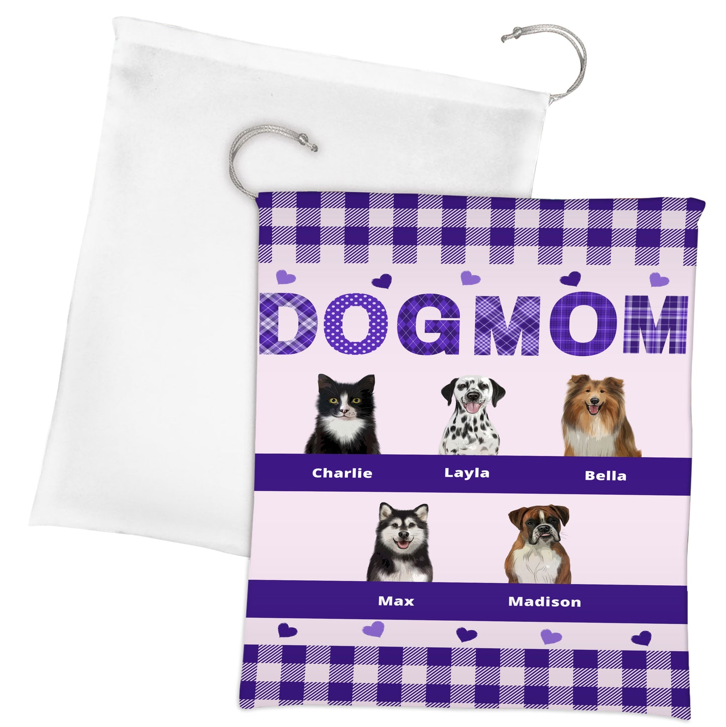 Personalized Cat Dog Pet MOM Gift Bag 1-10 Pets