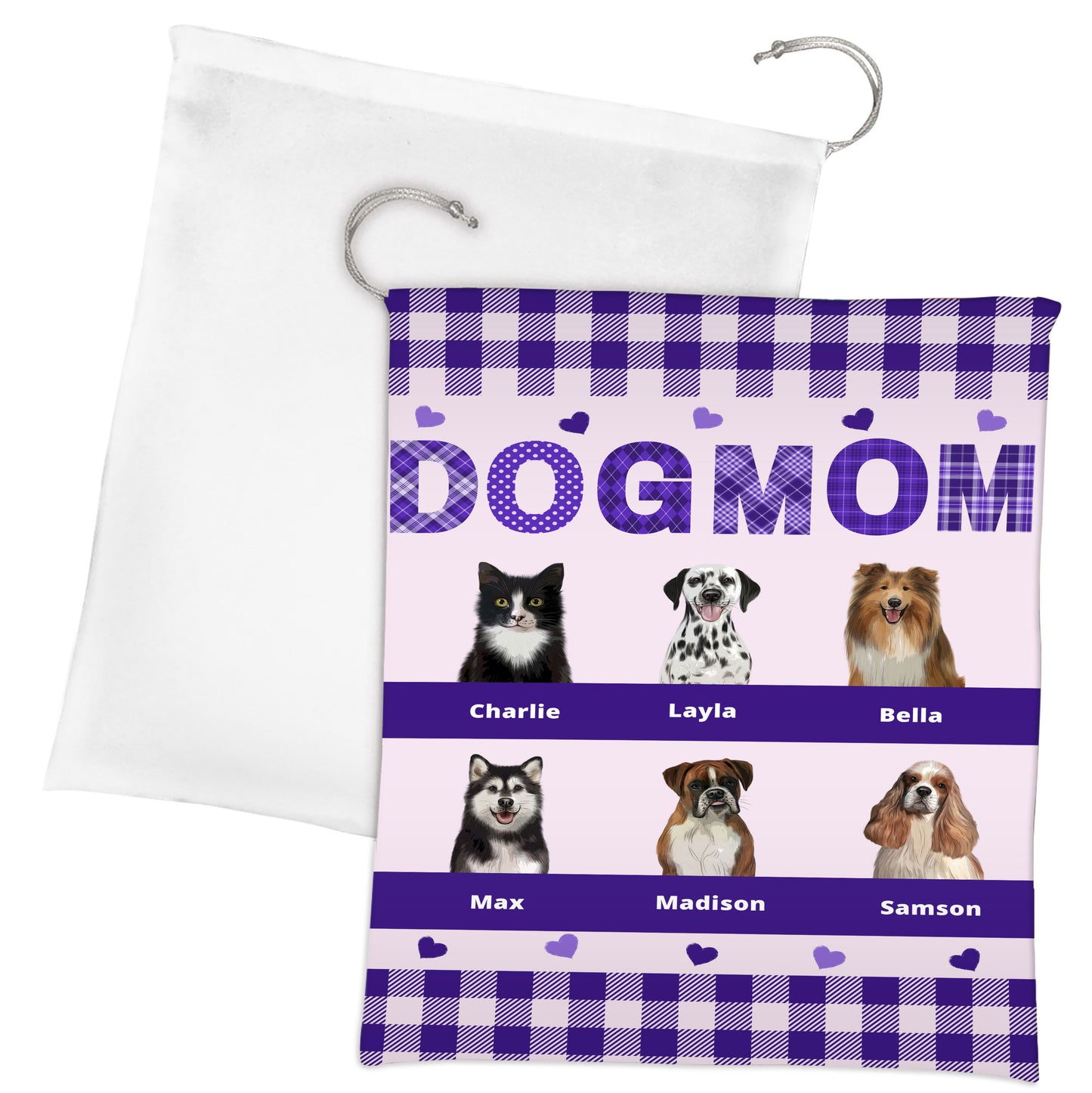 Personalized Cat Dog Pet MOM Gift Bag 1-10 Pets
