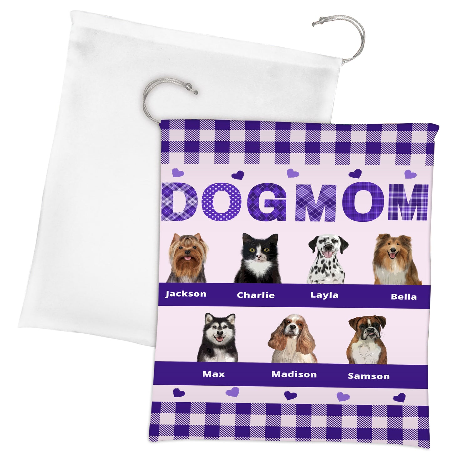 Personalized Cat Dog Pet MOM Gift Bag 1-10 Pets