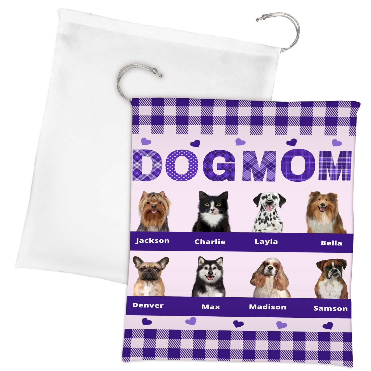 Personalized Cat Dog Pet MOM Gift Bag 1-10 Pets