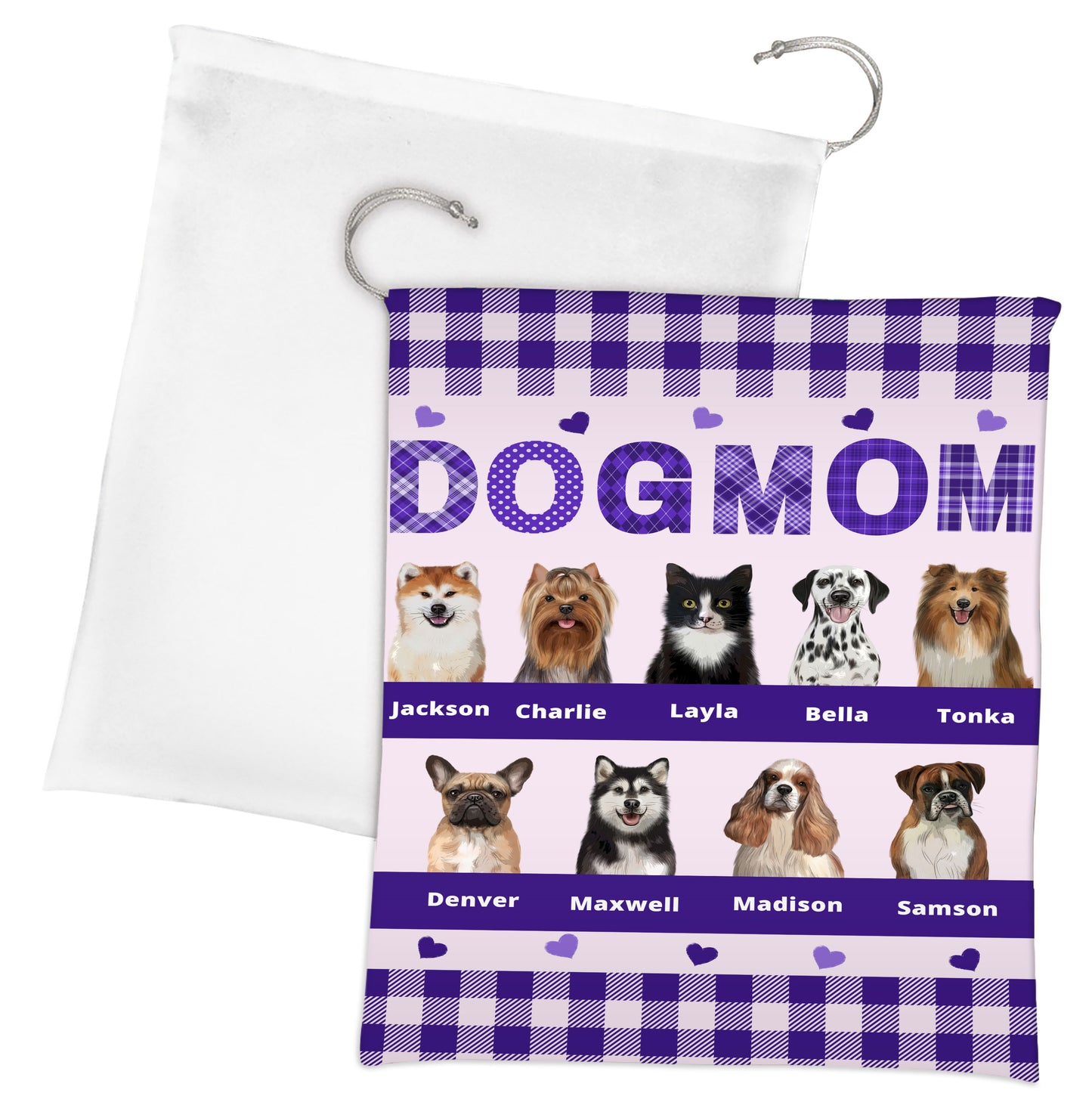 Personalized Cat Dog Pet MOM Gift Bag 1-10 Pets