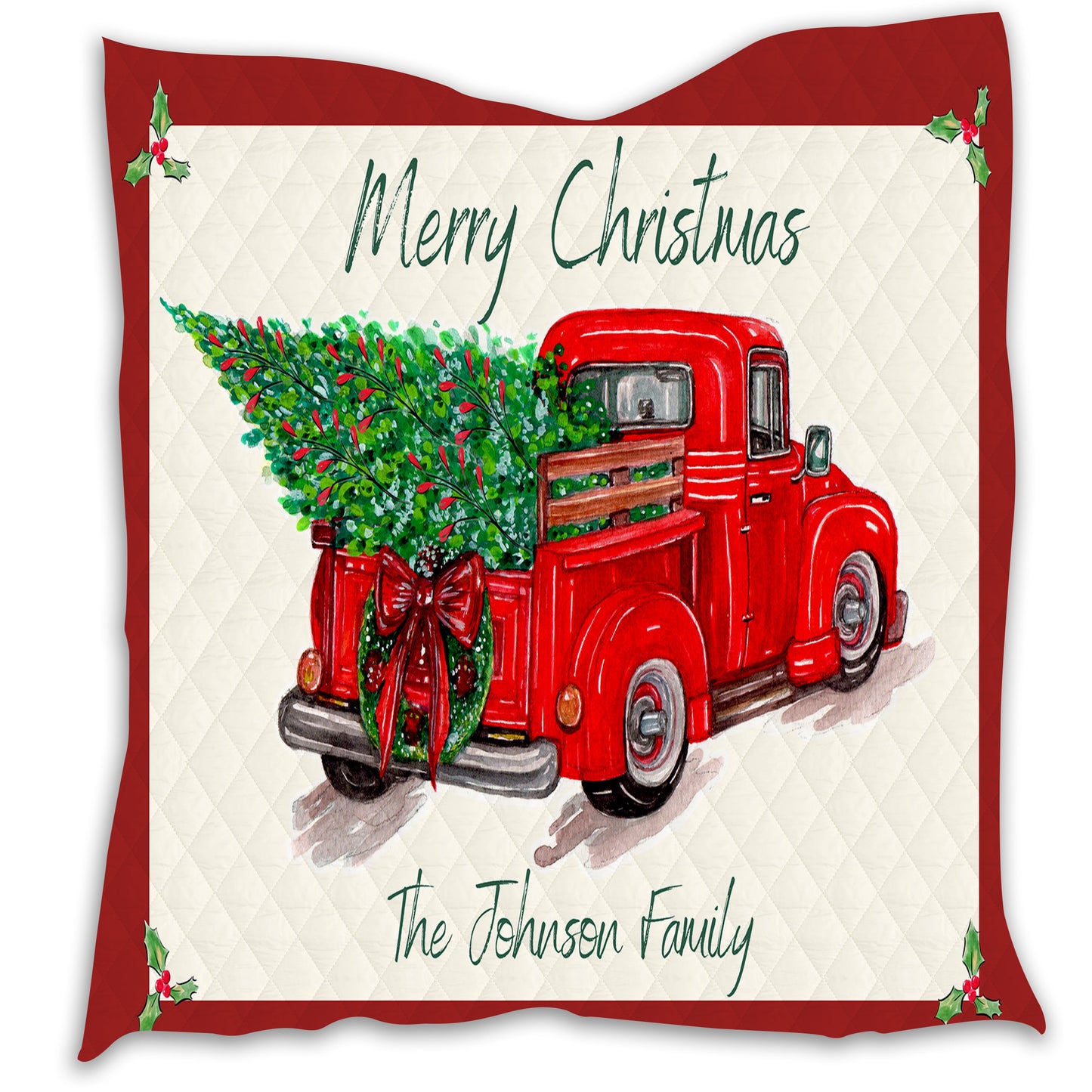 Personalized Christmas Card Quilt