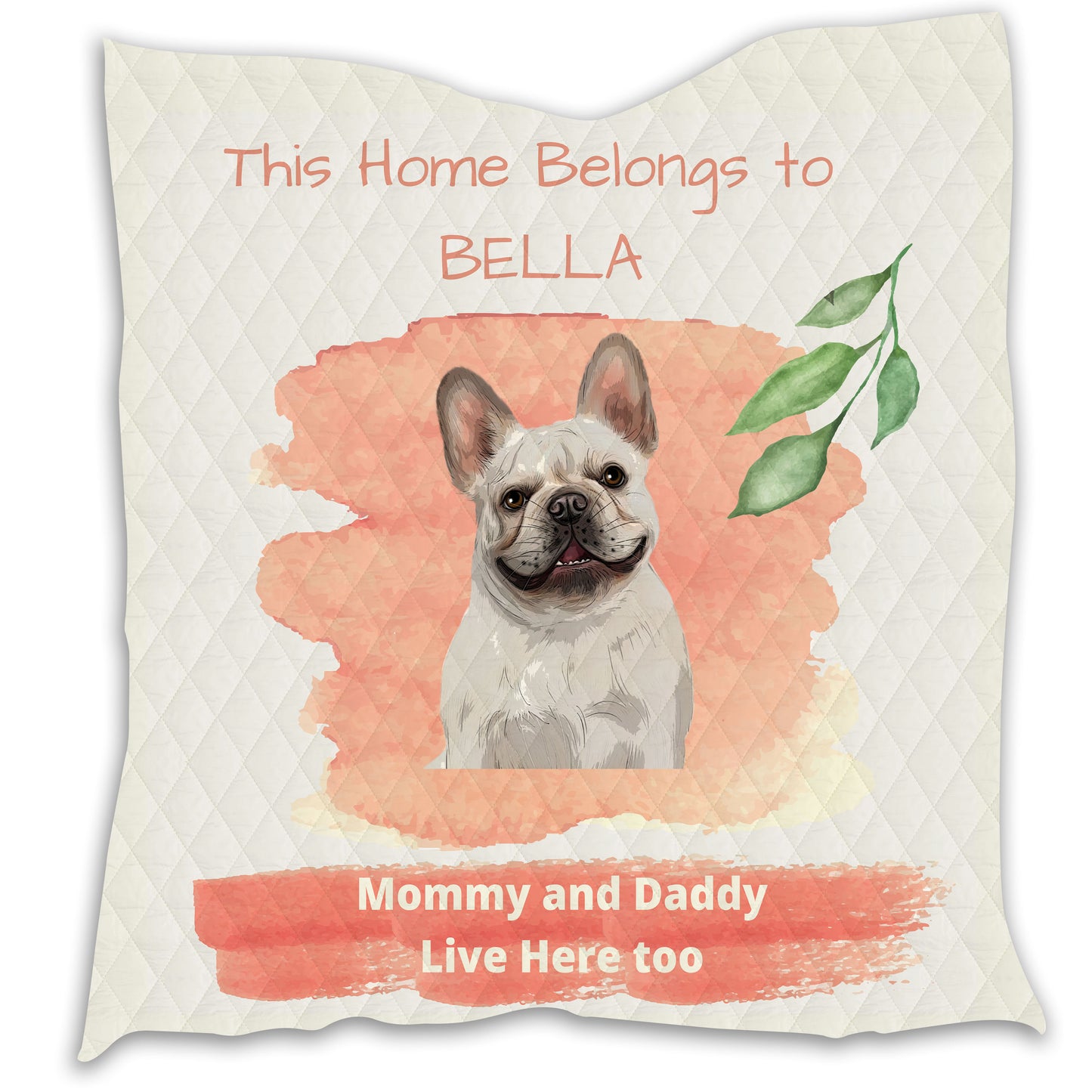 Personalized This Home Belongs To Dog Cat Pets Quilt