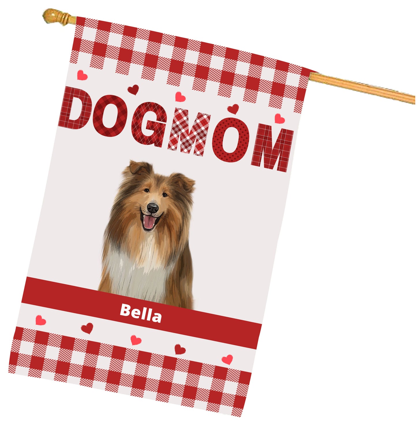 Personalized Dog MOM House Flag