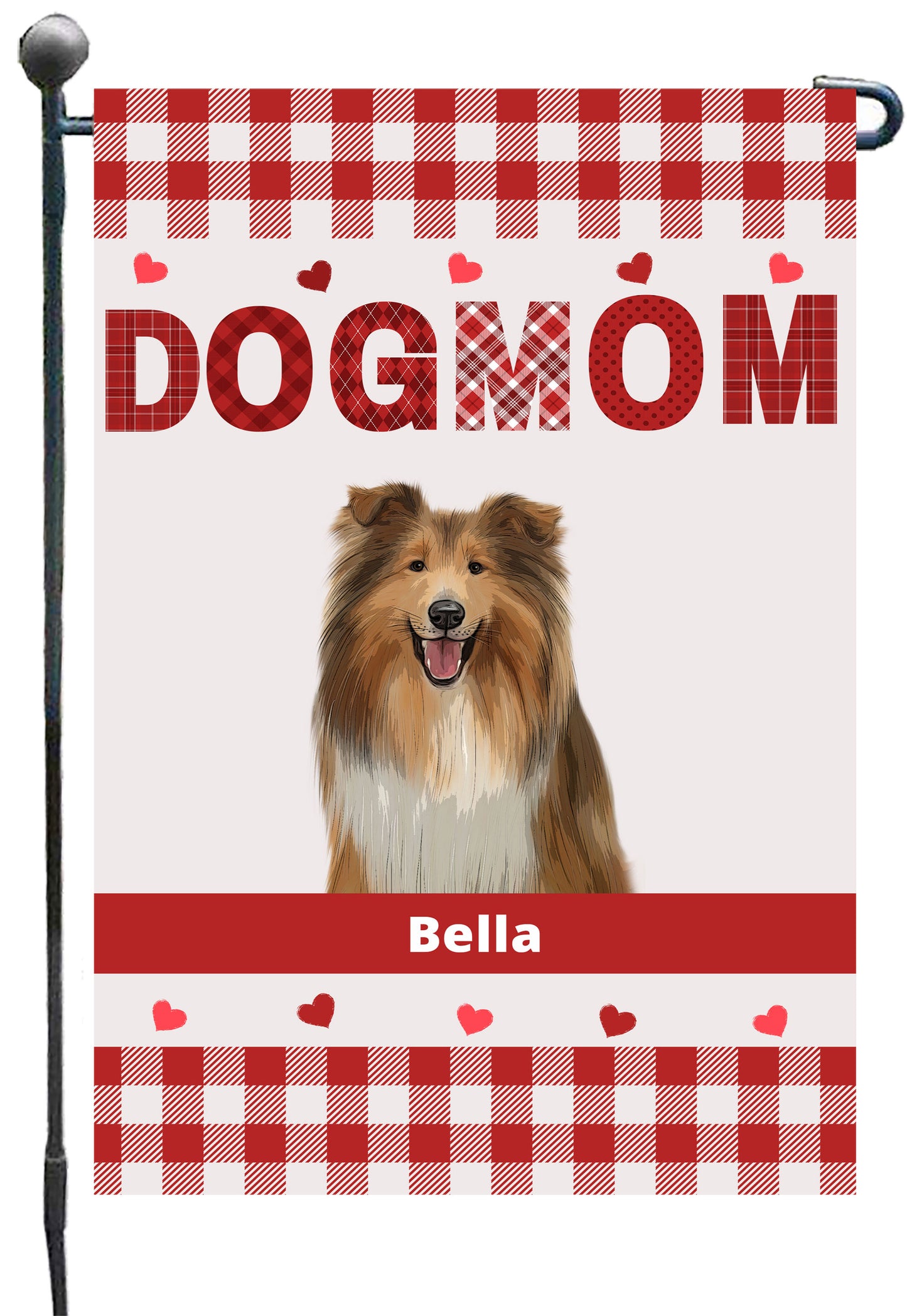 Personalized Dog Cat Pet MOM Garden Flag 1-10 pets