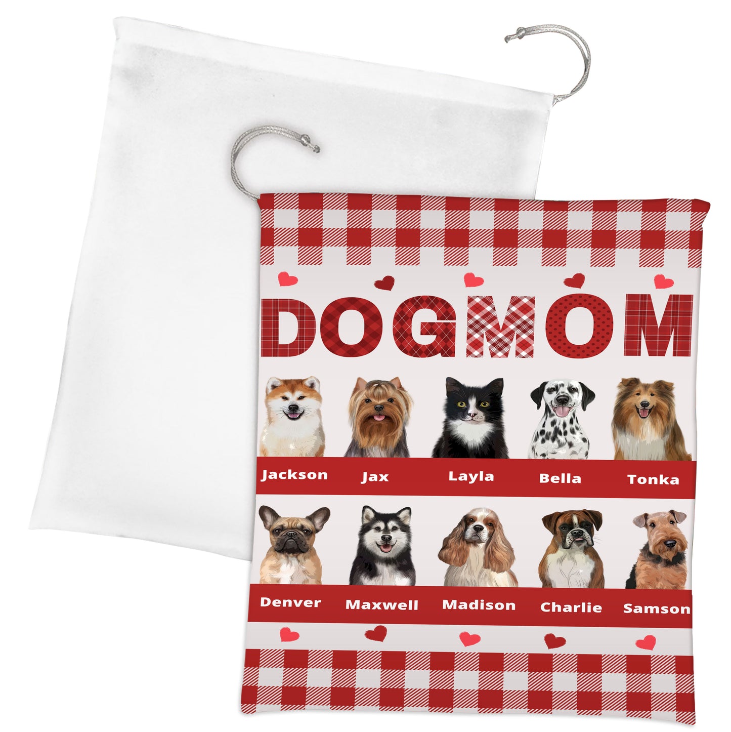 Personalized Cat Dog Pet MOM Gift Bag 1-10 Pets