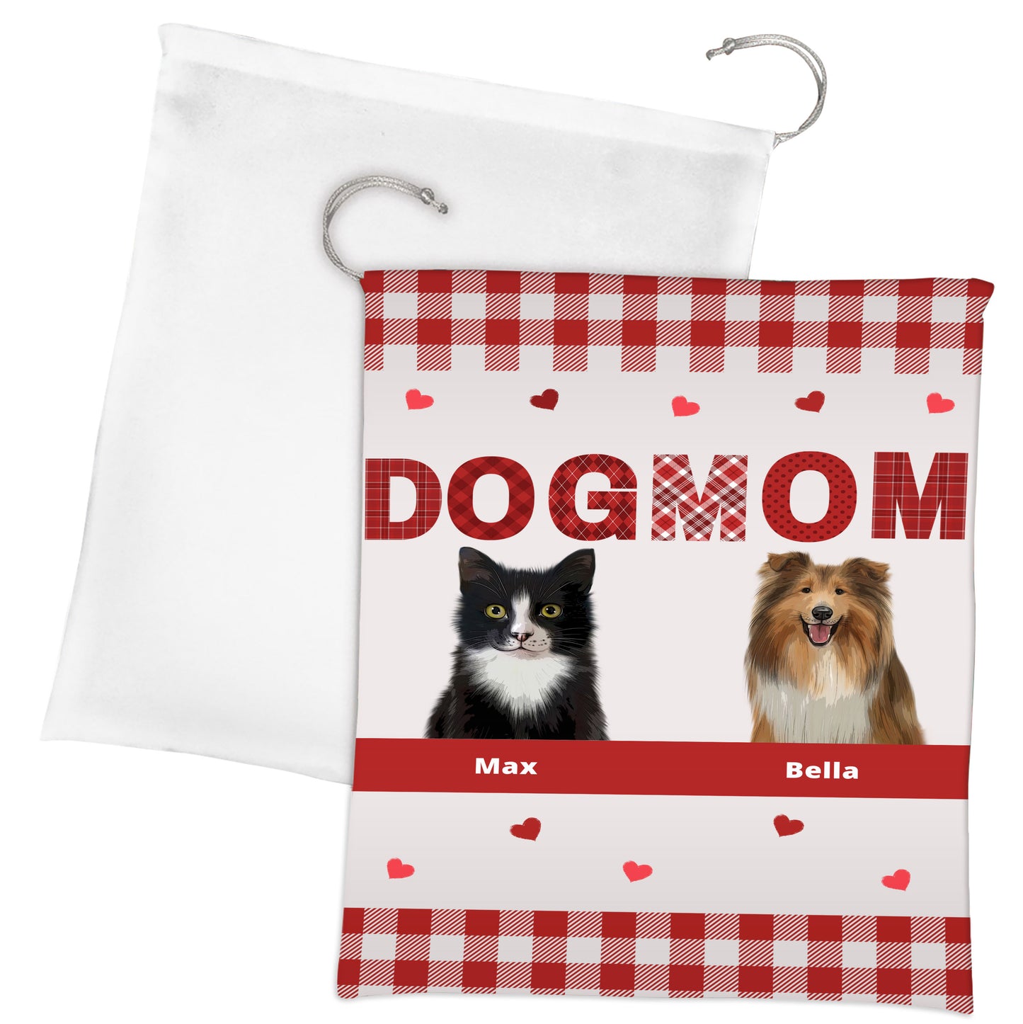 Personalized Cat Dog Pet MOM Gift Bag 1-10 Pets