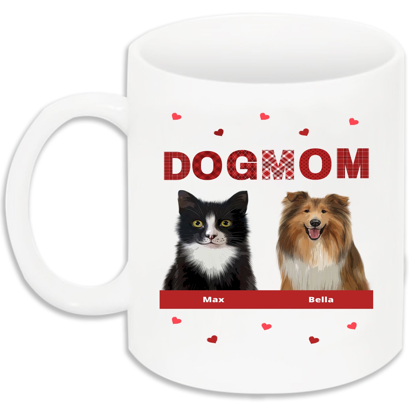 Personalized DOG MOM 11 OZ Coffee Mug 1 to 10 Pets