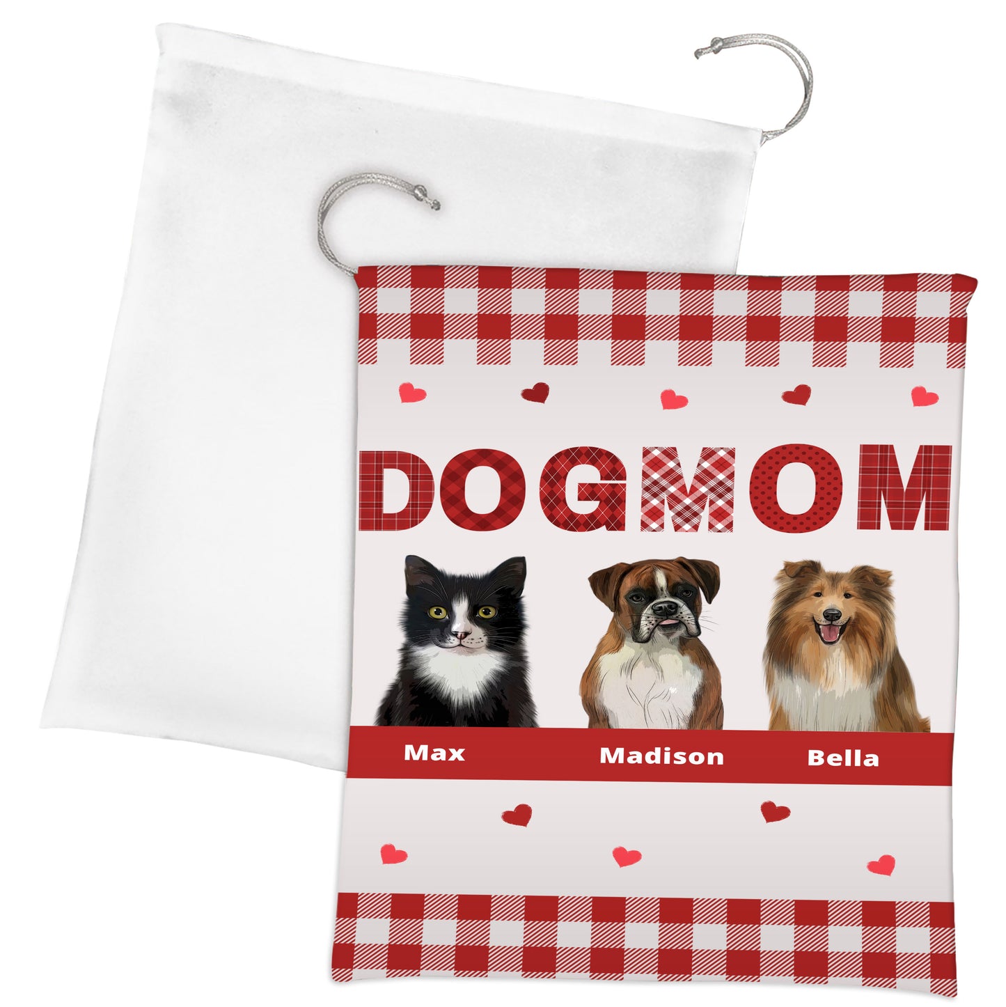 Personalized Cat Dog Pet MOM Gift Bag 1-10 Pets