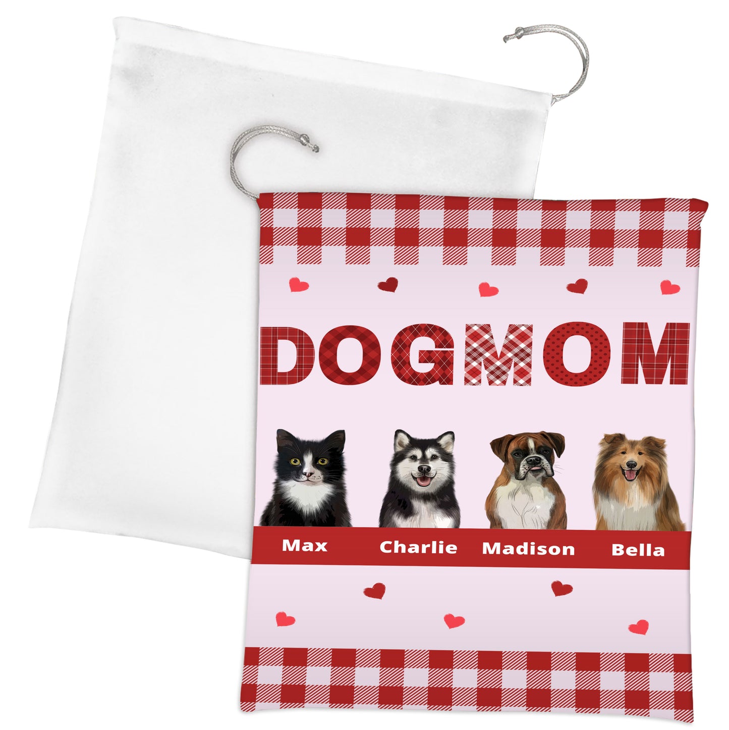 Personalized Cat Dog Pet MOM Gift Bag 1-10 Pets