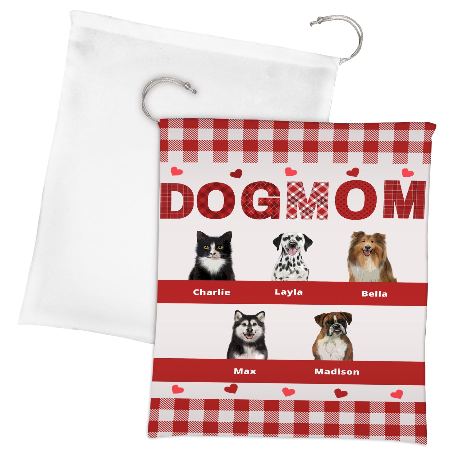 Personalized Cat Dog Pet MOM Gift Bag 1-10 Pets