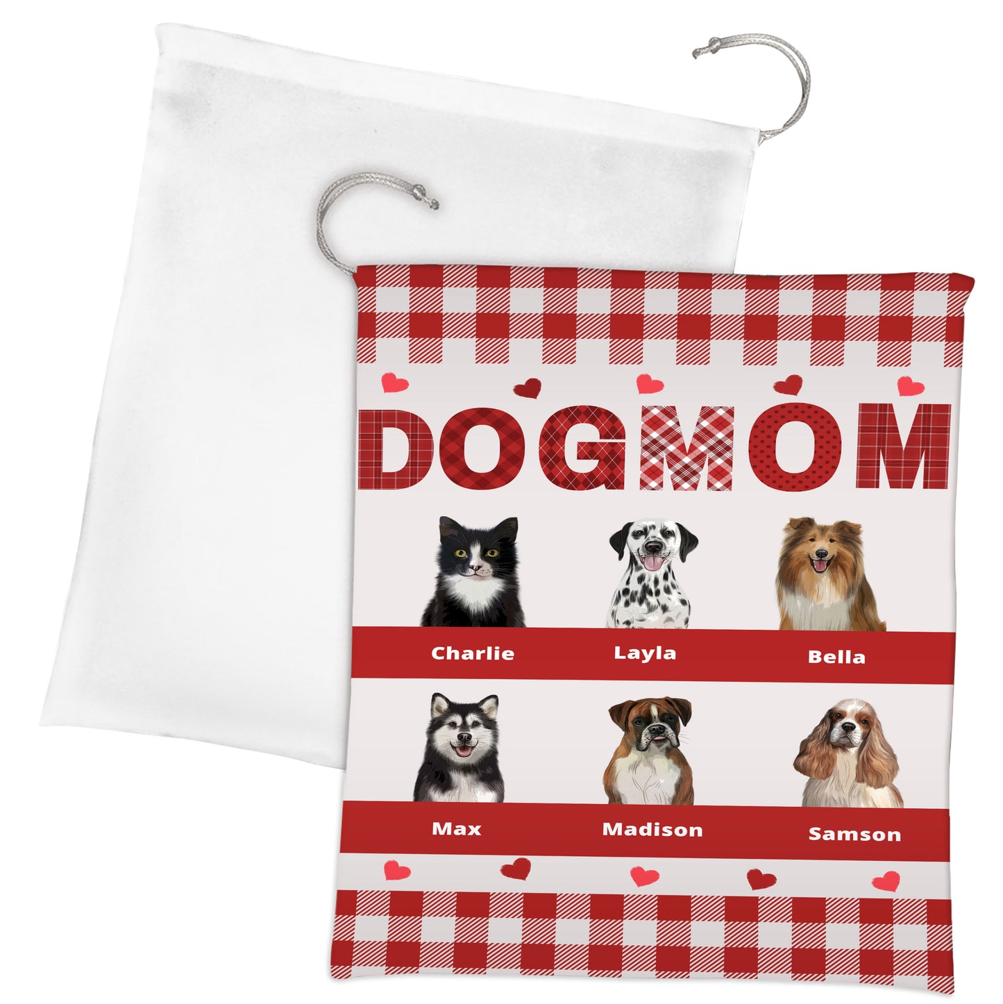 Personalized Cat Dog Pet MOM Gift Bag 1-10 Pets
