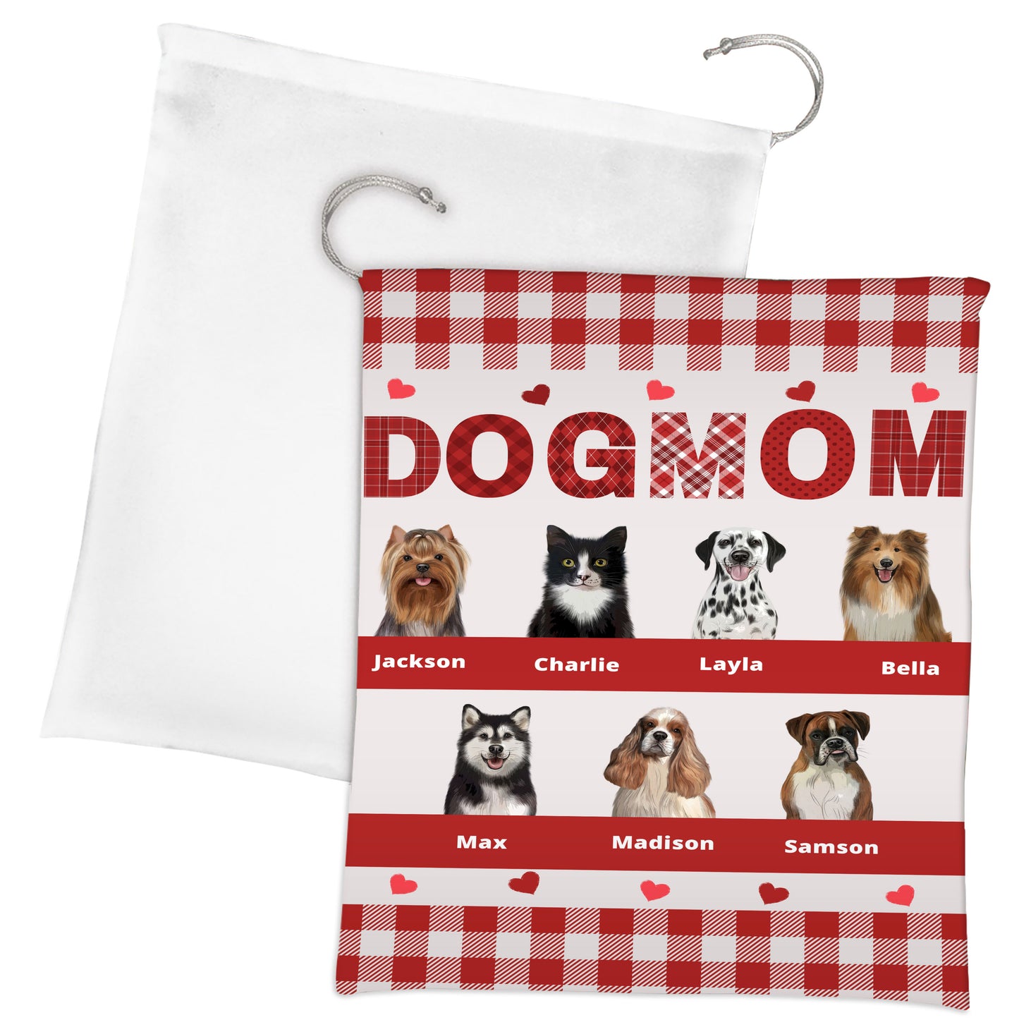 Personalized Cat Dog Pet MOM Gift Bag 1-10 Pets