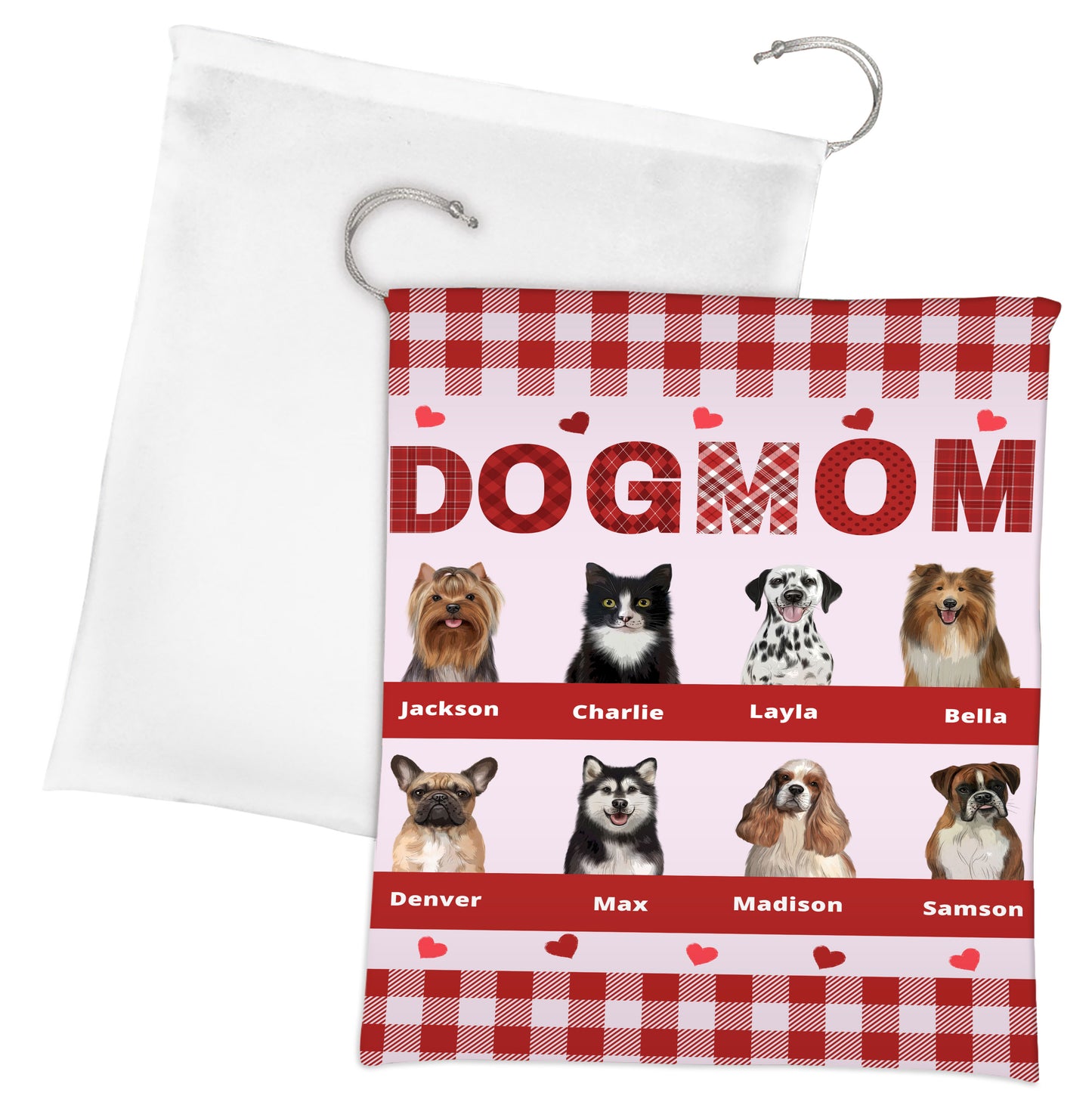 Personalized Cat Dog Pet MOM Gift Bag 1-10 Pets