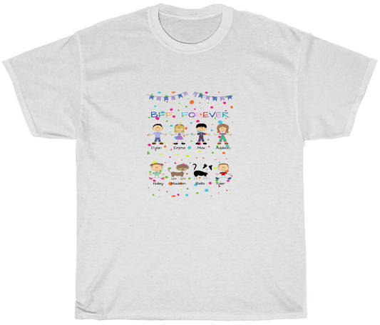 Personalized Dog Cat Pets BFF Forever Women's Cotton T-Shirt