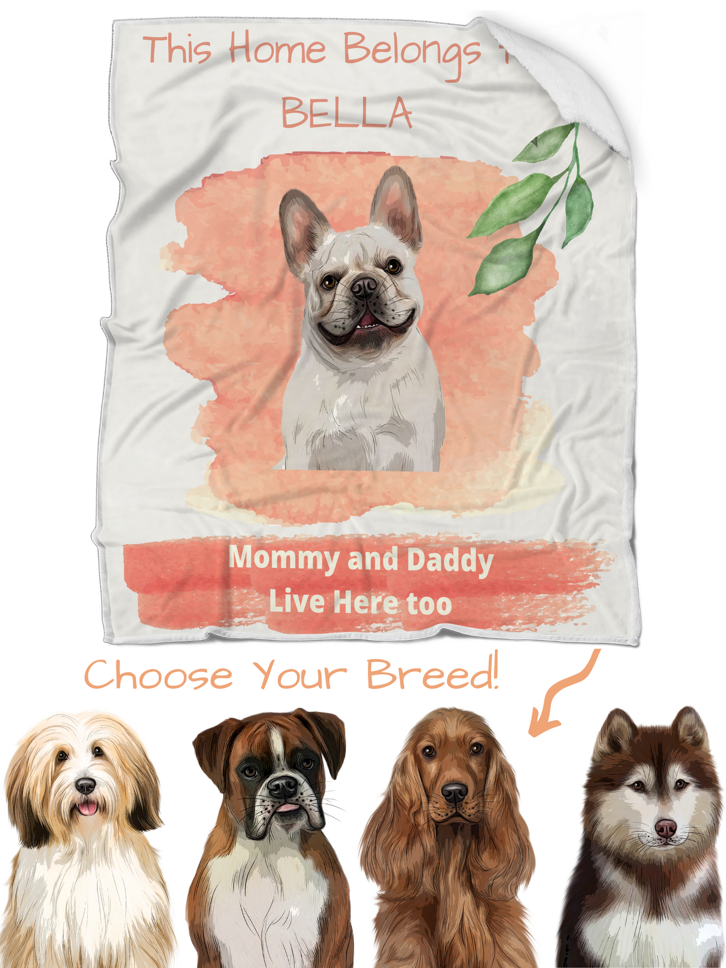 Personalized This Home Belongs To Dog Cat Pets Blanket