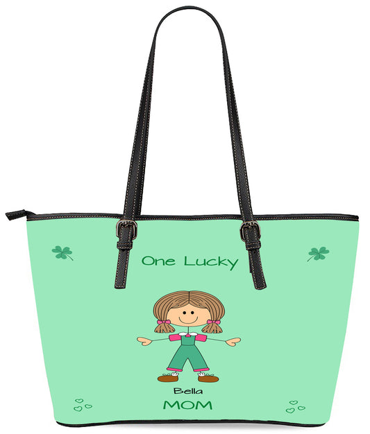 Personalized One Lucky Dog Cat Pets Grandma, Aunt, Mom, Wife or Sister Euramerican Tote Bag