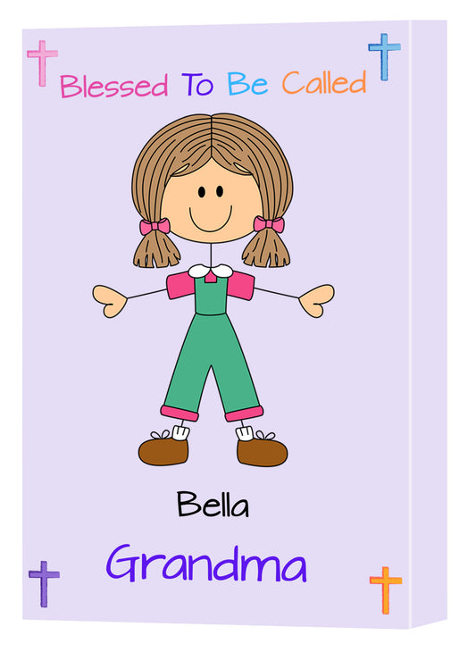 Personalized Blesses To Be Called Dog Cat Pets Grandma, Aunt, Mom, Wife or Sister Canvas Print Wall Art Décor